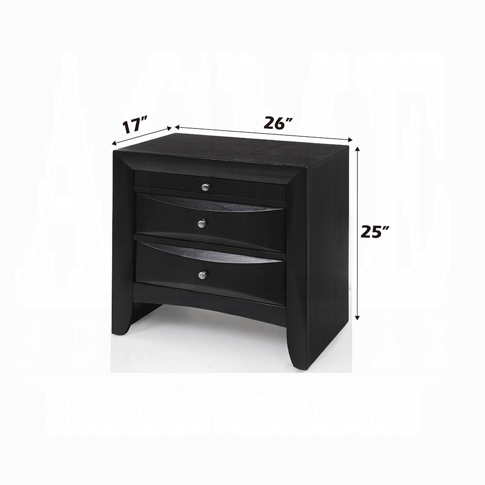 Table de chevet de rangement Neend - Noir