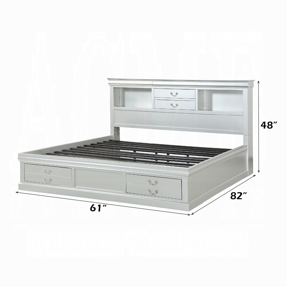 ReForm Creative Home Storea Multi Drawer Storage Platform Bed - White Platinum Free Delivery USA & Canada