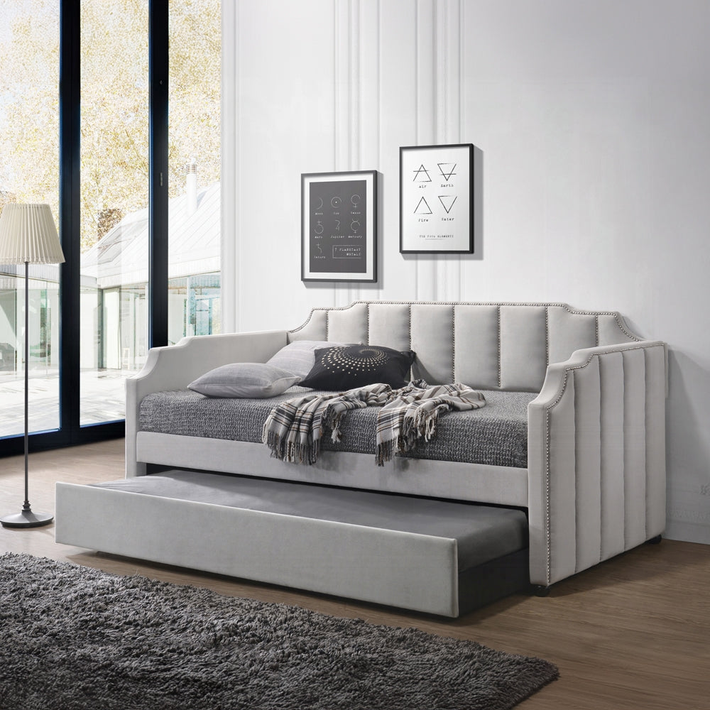 ReForm Creative Home Breda Arched Daybed w/Trundle - Dove Grey Free Delivery USA & Canada