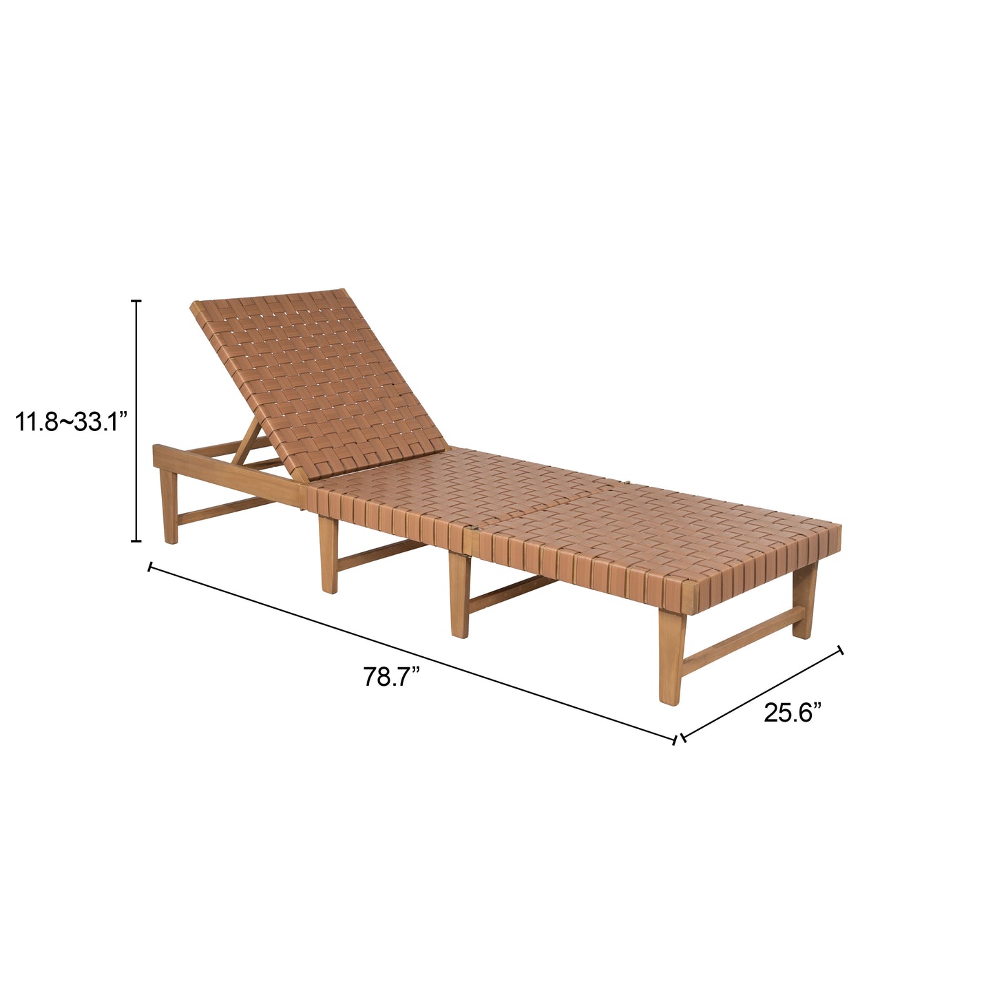 ReForm Creative Home Brisa Outdoor Chaise Lounger - Brown. Free Delivery-USA & CANADA