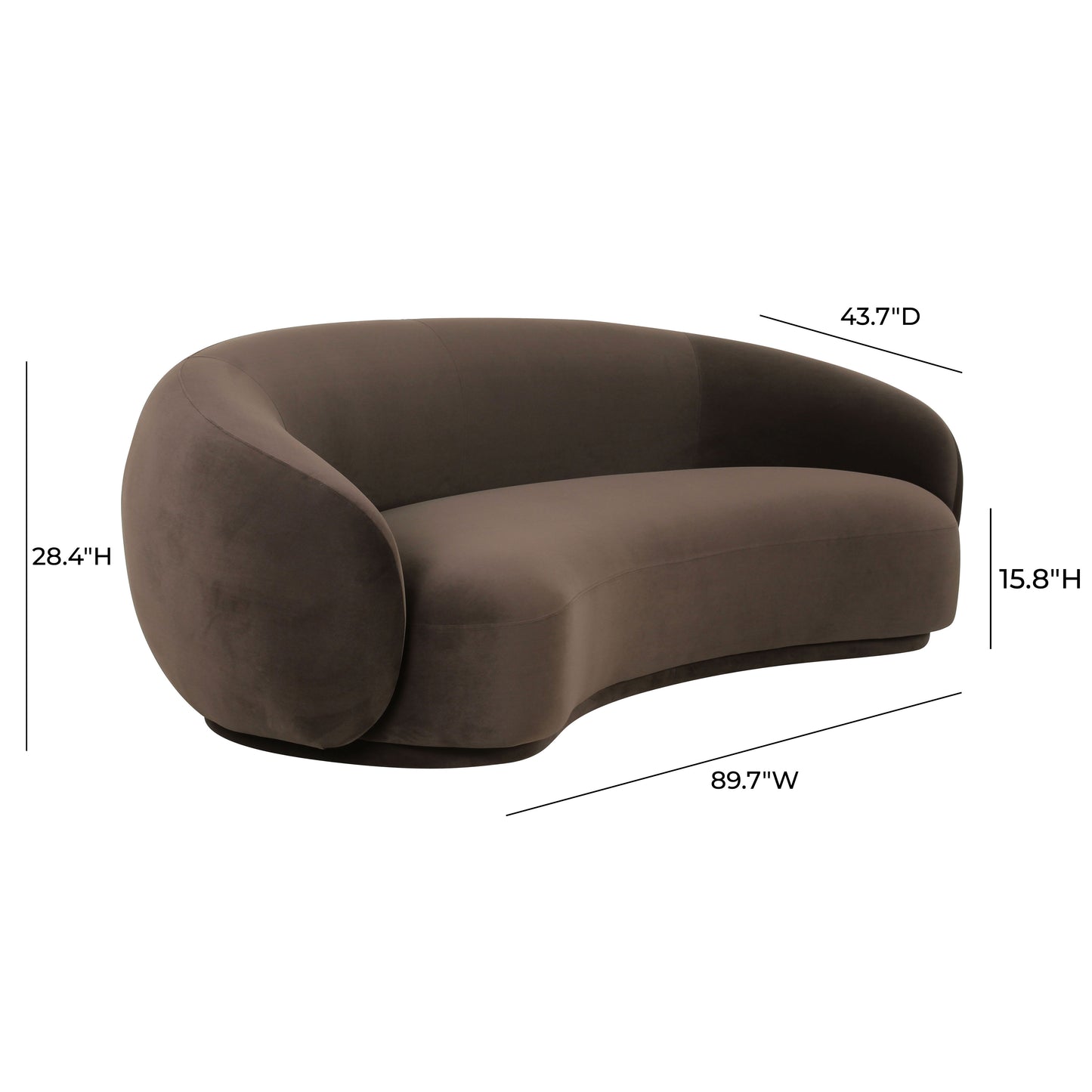 ReForm Creative Home-Mia Luxury Performance Grade Velvet Sofa-Cream/Grey/Mustard/Green/Brown