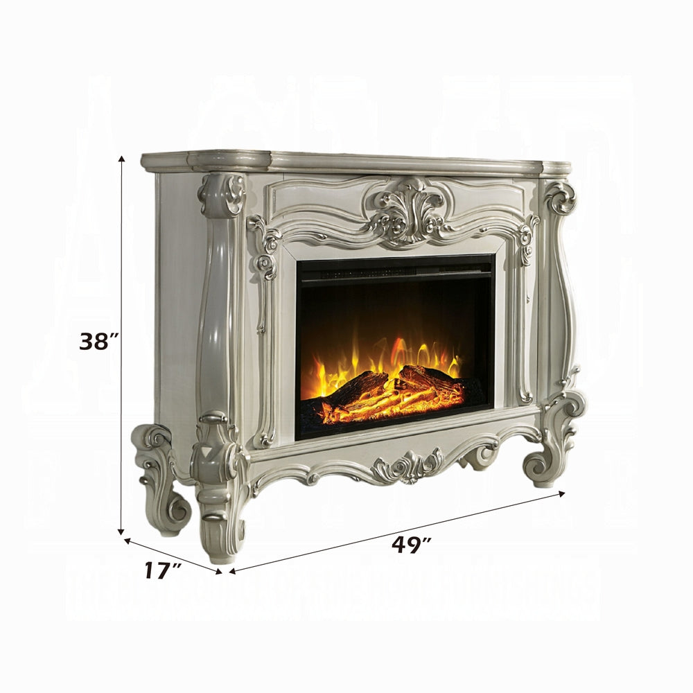 Gilded Antique Luxury Fireplace - Antique White