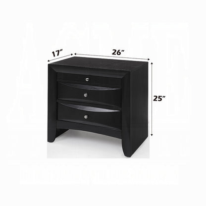 Table de chevet de rangement Neend - Noir