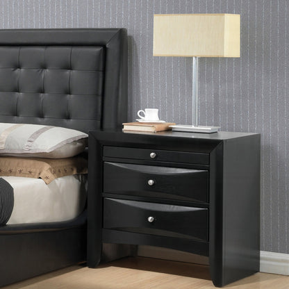Table de chevet de rangement Neend - Noir