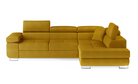 Anton Storage Sleeper Sectional Sofa - Mustard