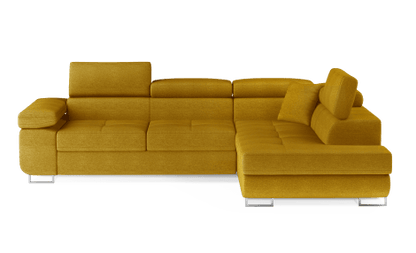 Anton Storage Sleeper Sectional Sofa - Mustard