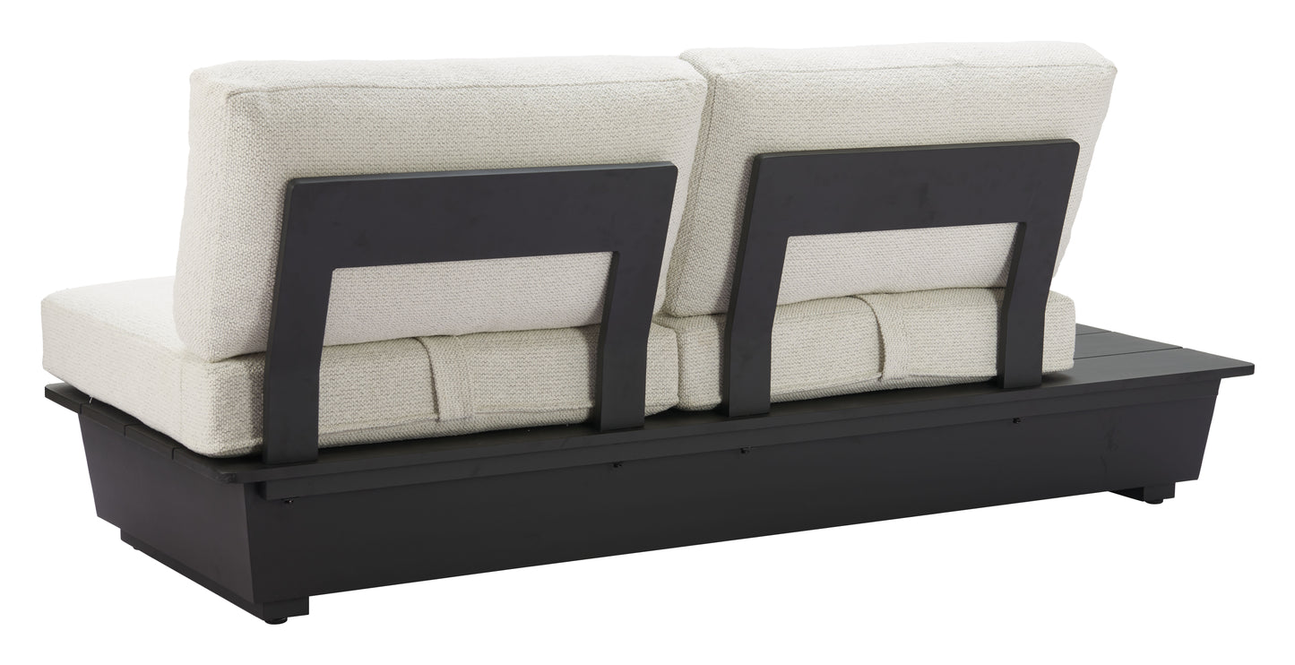 ReForm Creative Home-Arbor 2 Seater Modern Outdoor Sofa - Black. Free Delivery-USA & CANADA