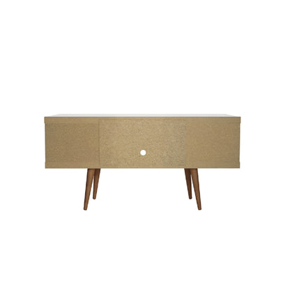Eureka Modern 53.14" TV Stand with 4 Shelves - White