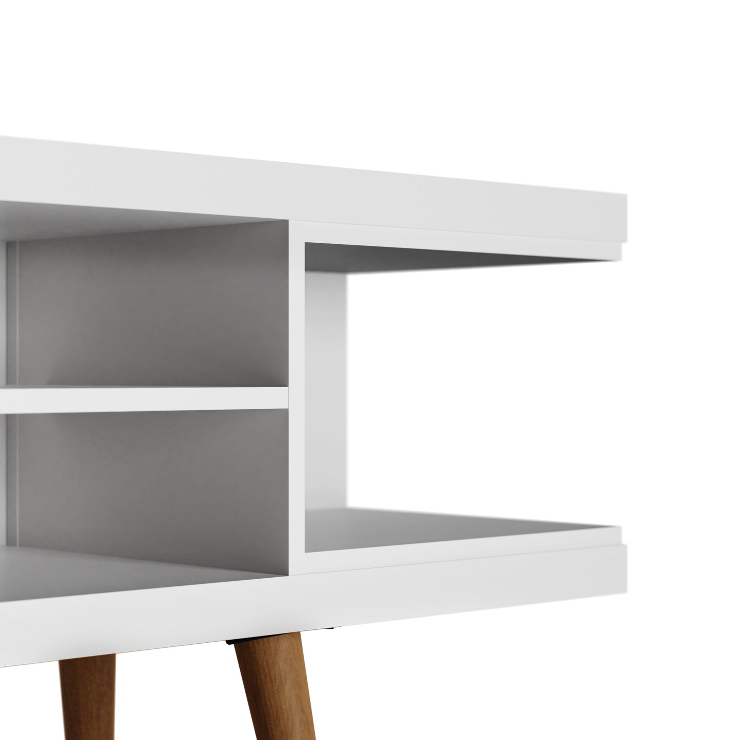 Eureka Modern 70.47" TV Stand with 4 Shelves - White