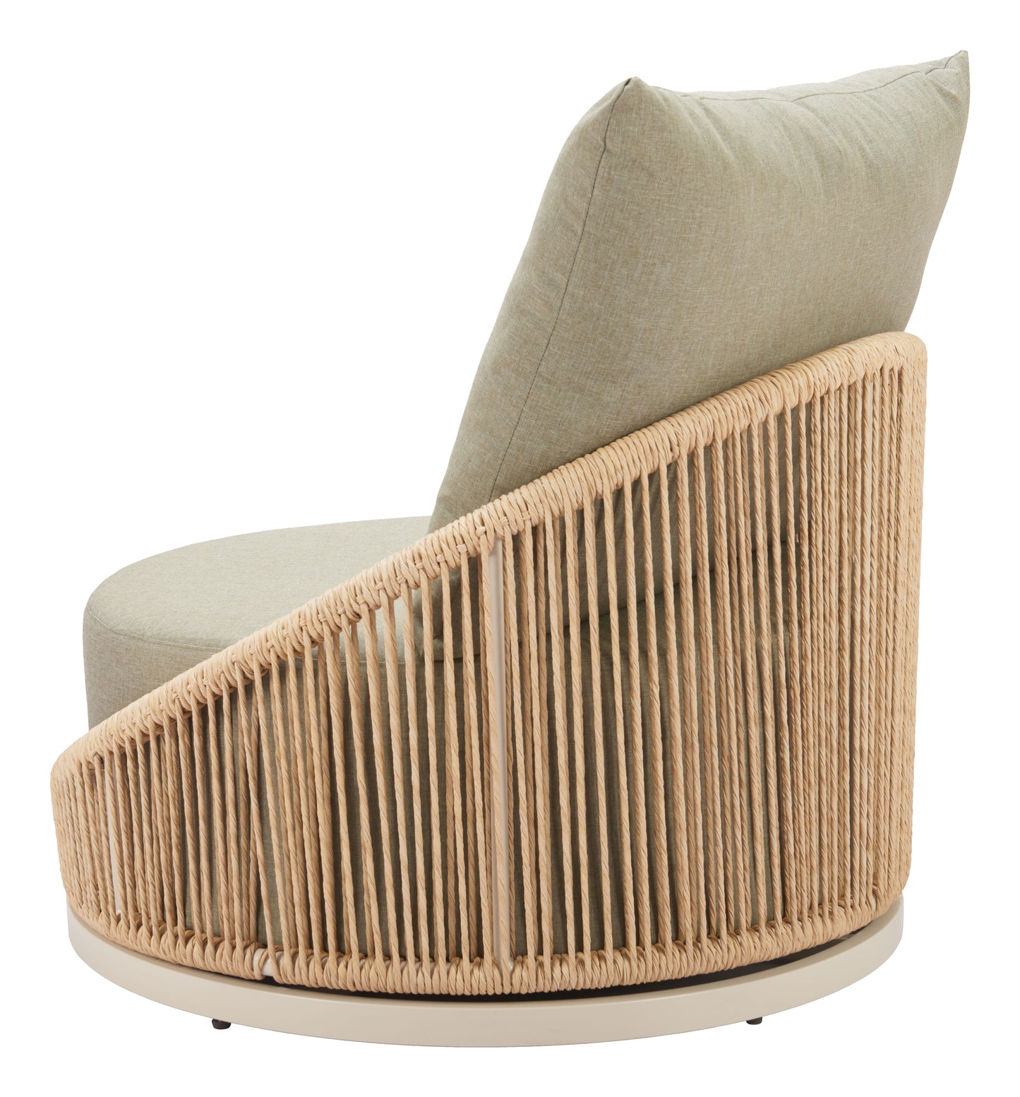 ReForm Creative Home Prairie Outdoor Swivel Chair - Natural. Free Delivery-USA & CANADA