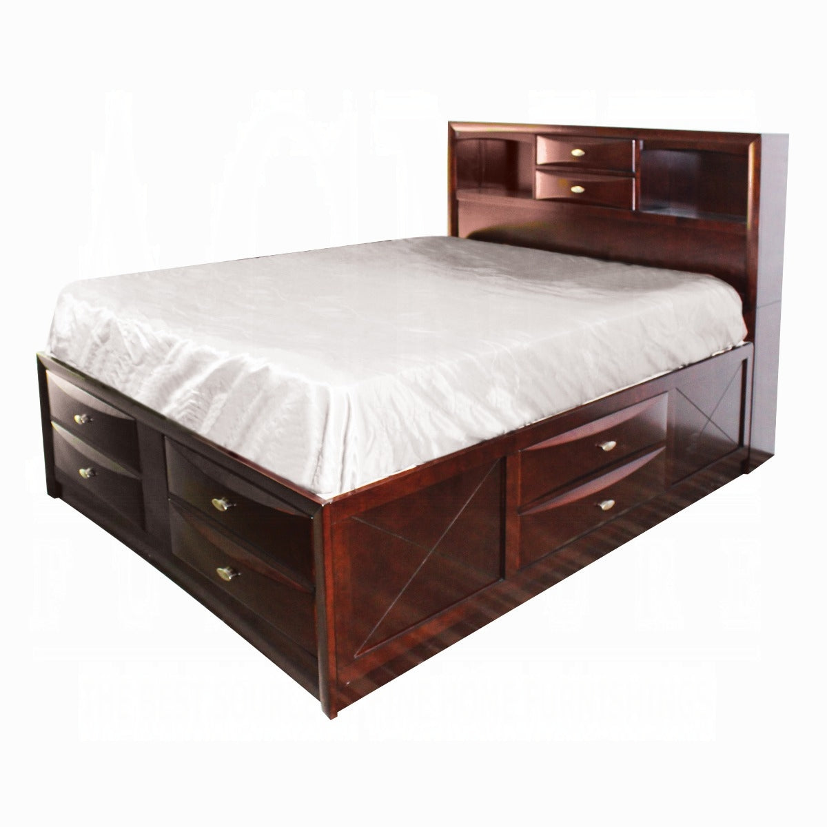 ReForm Creative Home Neend Multi Drawer Storage Platform Bed - Espresso Free Delivery USA & Canada