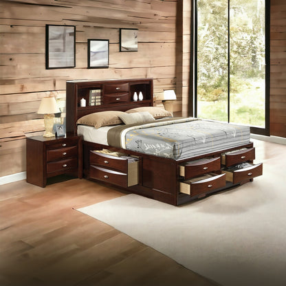 ReForm Creative Home Neend Multi Drawer Storage Platform Bed - Espresso Free Delivery USA & Canada