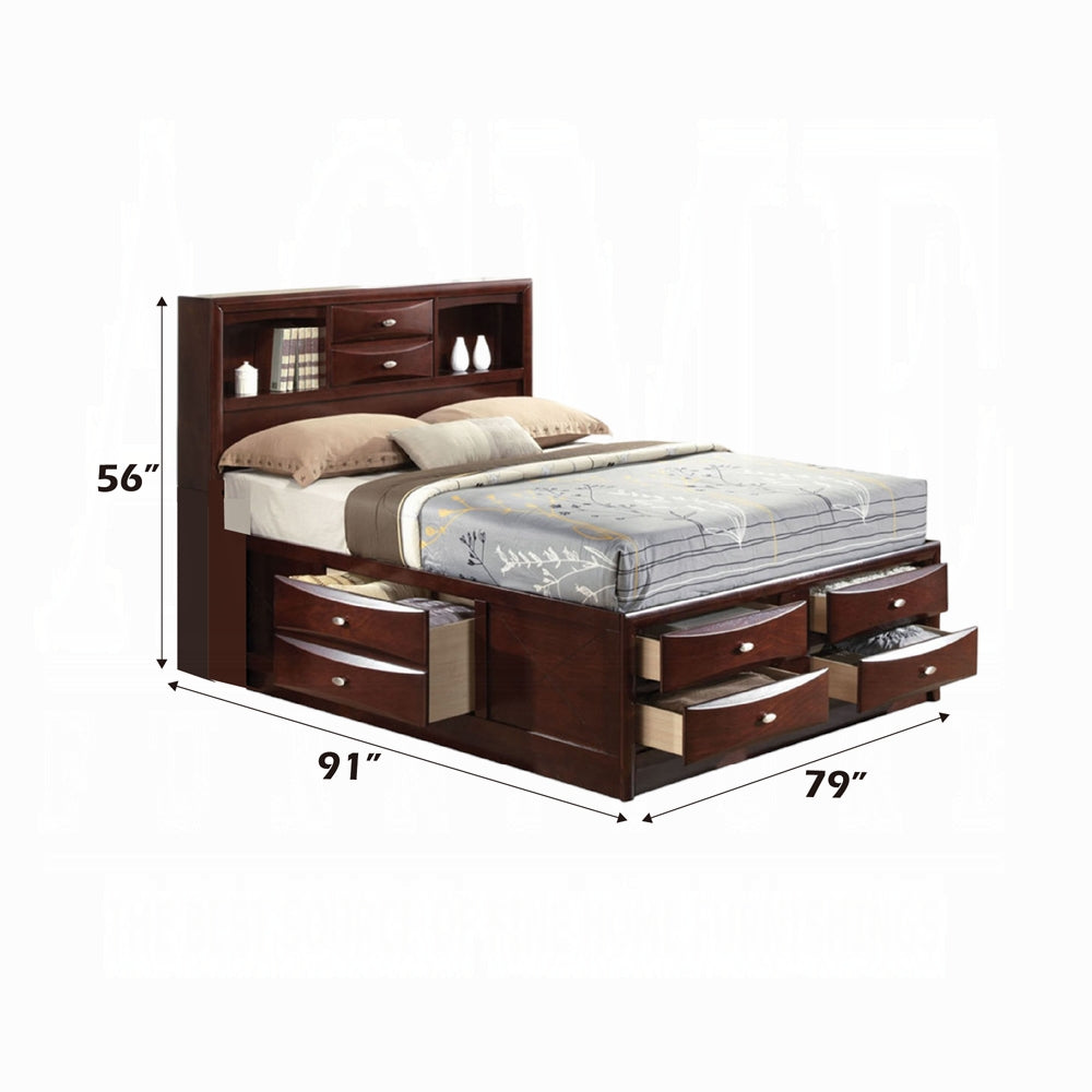 ReForm Creative Home Neend Multi Drawer Storage Platform Bed - Espresso Free Delivery USA & Canada