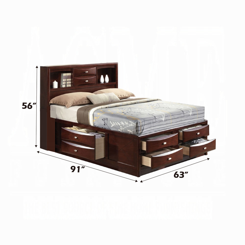 ReForm Creative Home Neend Multi Drawer Storage Platform Bed - Espresso Free Delivery USA & Canada