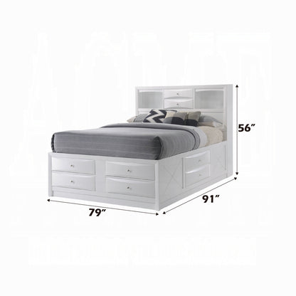 ReForm Creative Home Neend Multi Drawer Storage Platfom Bed - White Free Delivery USA & Canada