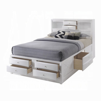 ReForm Creative Home Neend Multi Drawer Storage Platfom Bed - White Free Delivery USA & Canada