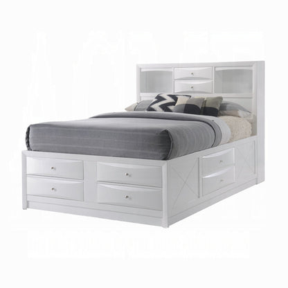 ReForm Creative Home Neend Multi Drawer Storage Platfom Bed - White Free Delivery USA & Canada