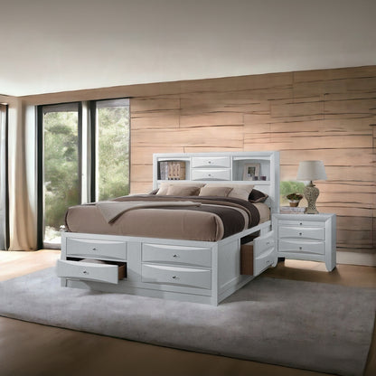ReForm Creative Home Neend Multi Drawer Storage Platfom Bed - White Free Delivery USA & Canada