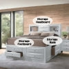 ReForm Creative Home Neend Multi Drawer Storage Platfom Bed - White Free Delivery USA & Canada