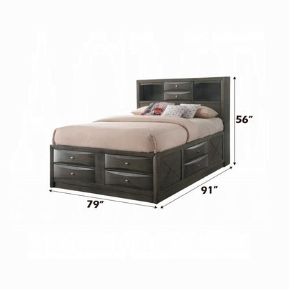 ReForm Creative Home Neend Multi Drawer Storage Platform Bed - Grey Oak Free Delivery USA & Canada
