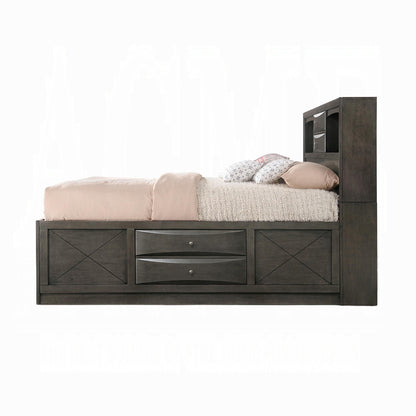 ReForm Creative Home Neend Multi Drawer Storage Platform Bed - Grey Oak Free Delivery USA & Canada