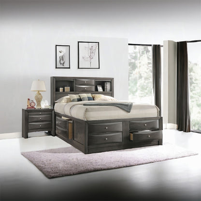 ReForm Creative Home Neend Multi Drawer Storage Platform Bed - Grey Oak Free Delivery USA & Canada