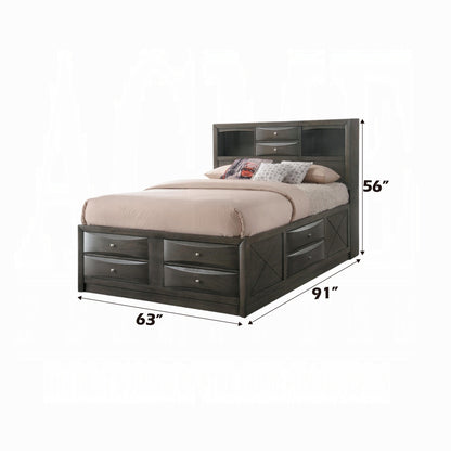 ReForm Creative Home Neend Multi Drawer Storage Platform Bed - Grey Oak Free Delivery USA & Canada