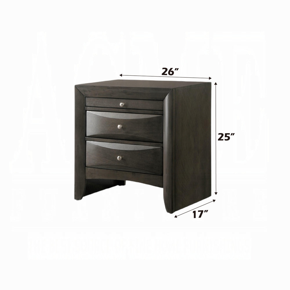 Neend Storage Nightstand - Grey Oak