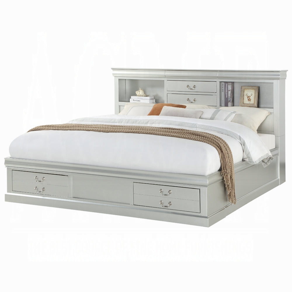 ReForm Creative Home Storea Multi Drawer Storage Platform Bed - White Platinum Free Delivery USA & Canada