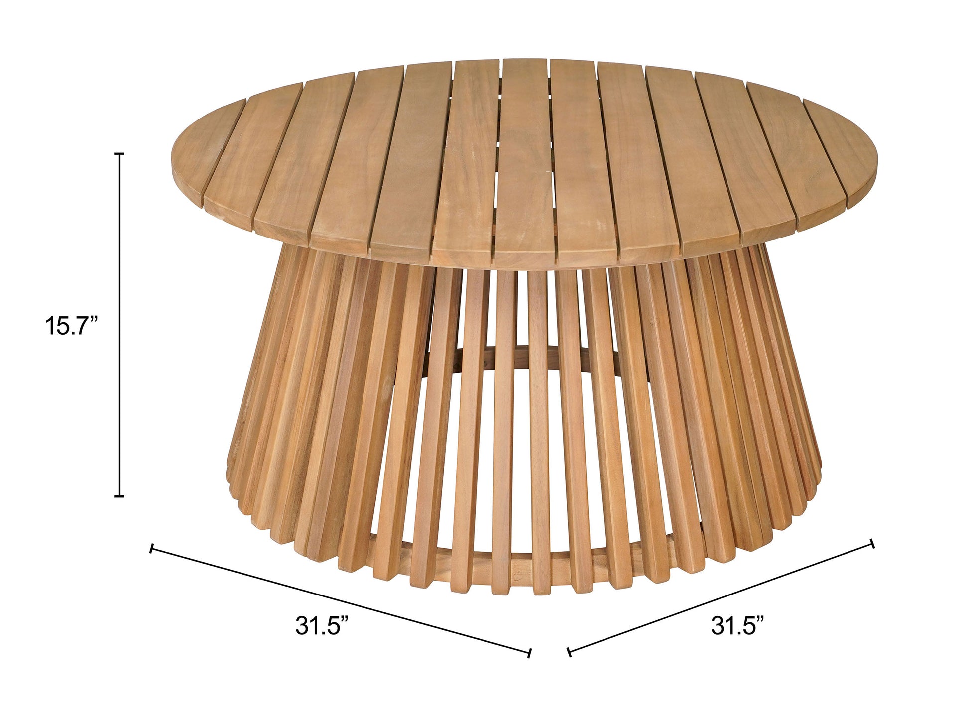 ReForm Creative Home-Olmo Outdoor Coffee Table - Natural. Free Delivery-USA & CANADA