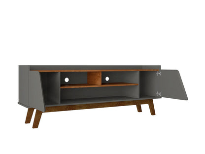 Malmo Modern 70.8" TV Stand with 2 Drawers - Grey/Brown