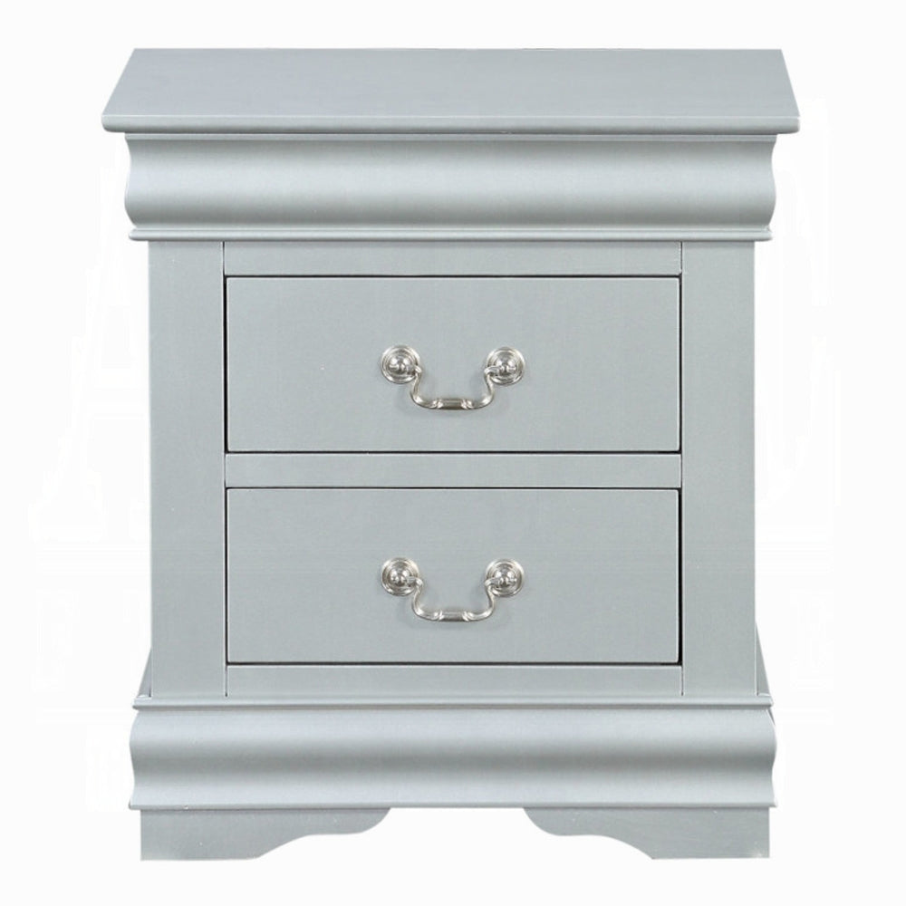 Storea Storage Nightstand - White Platinum
