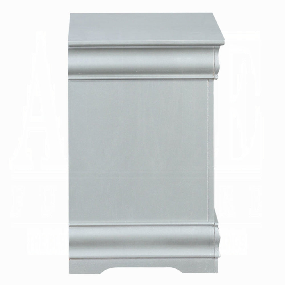 Storea Storage Nightstand - White Platinum