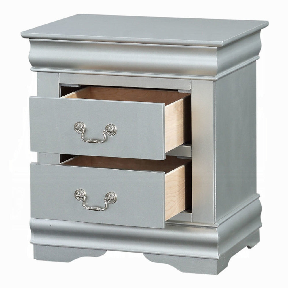 Storea Storage Nightstand - White Platinum