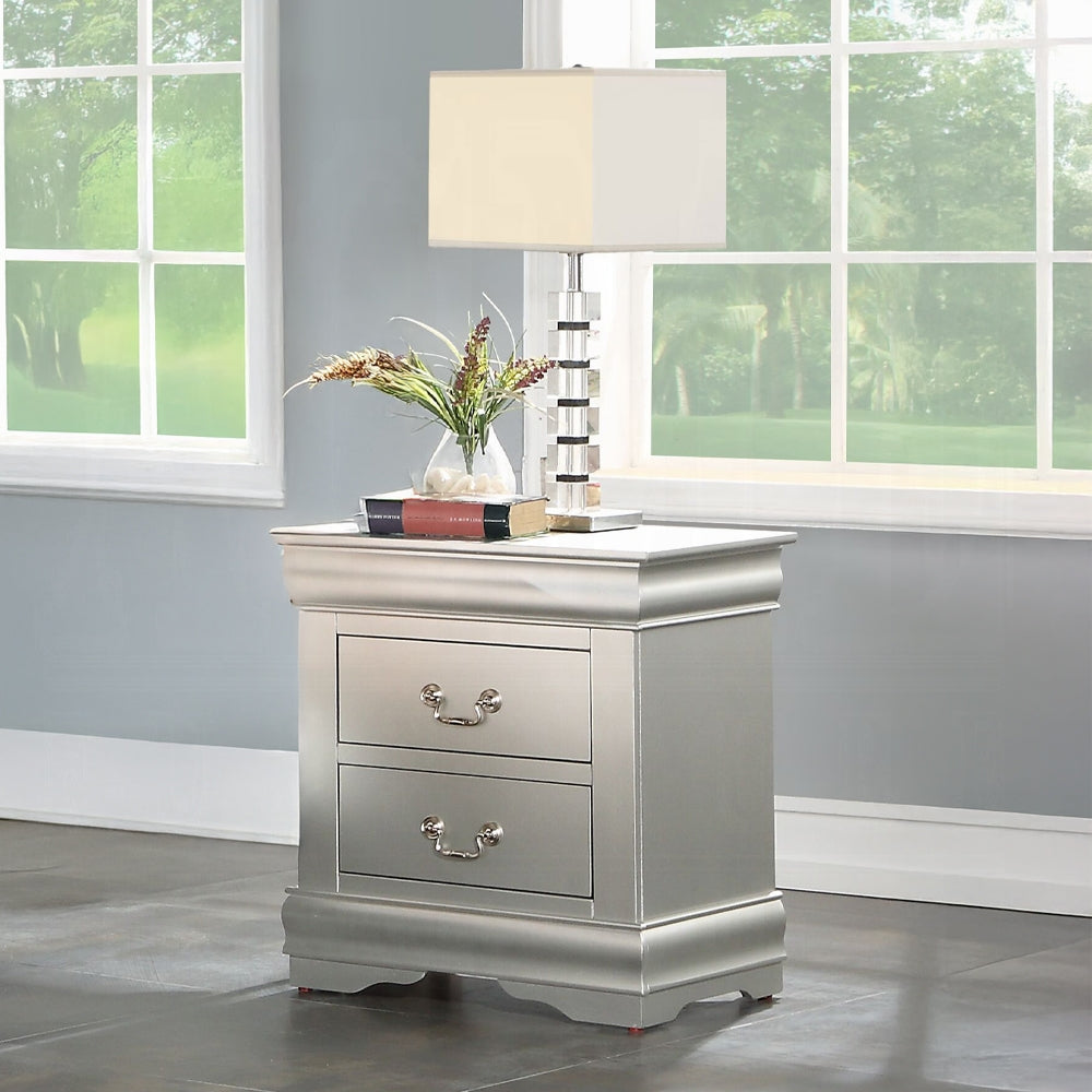 Storea Storage Nightstand - White Platinum