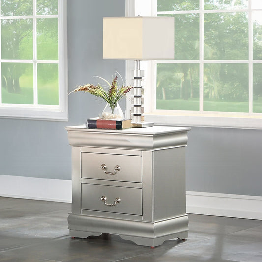 Storea Storage Nightstand - White Platinum