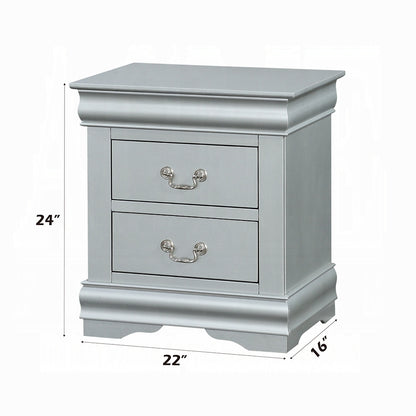 Storea Storage Nightstand - White Platinum