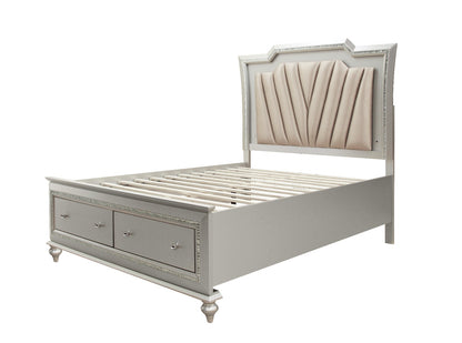 ReForm Creative Home Muskan Platform Storage Bed w/Led Lighting - Champagne Free Delivery USA & 