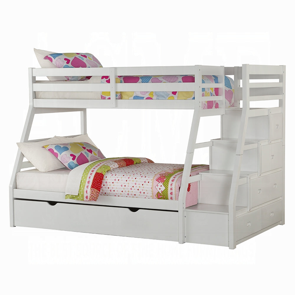ReForm Creative Home Mojo Twin/Full Bunk Loft Bed W/Trundle & Storage - White Free Delivery USA & Canada