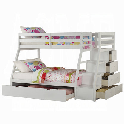 ReForm Creative Home Mojo Twin/Full Bunk Loft Bed W/Trundle & Storage - White Free Delivery USA & Canada