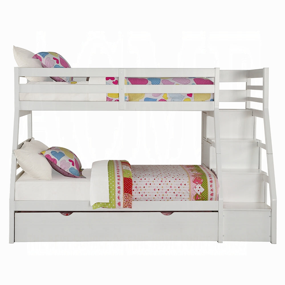 ReForm Creative Home Mojo Twin/Full Bunk Loft Bed W/Trundle & Storage - White Free Delivery USA & Canada