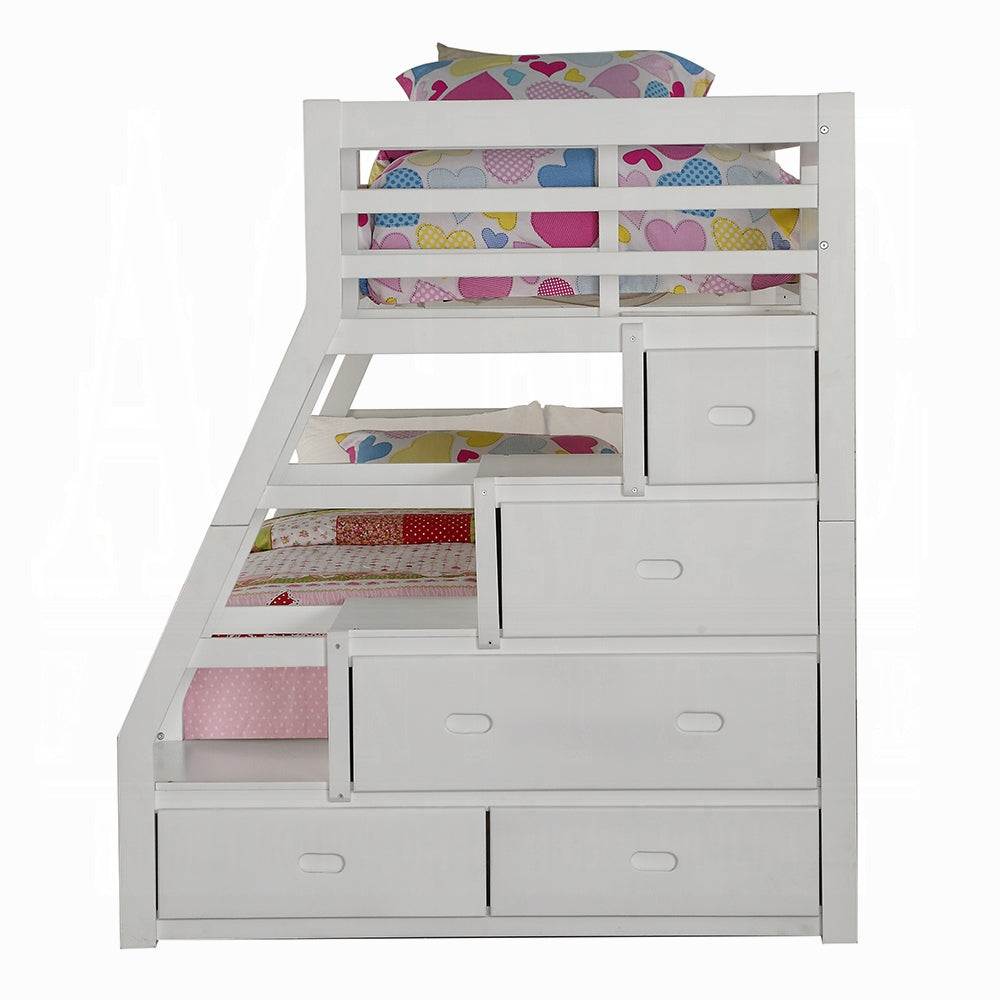 ReForm Creative Home Mojo Twin/Full Bunk Loft Bed W/Trundle & Storage - White Free Delivery USA & Canada