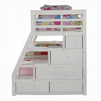 ReForm Creative Home Mojo Twin/Full Bunk Loft Bed W/Trundle & Storage - White Free Delivery USA & Canada