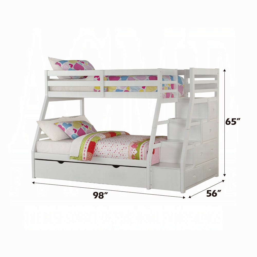 ReForm Creative Home Mojo Twin/Full Bunk Loft Bed W/Trundle & Storage - White Free Delivery USA & Canada
