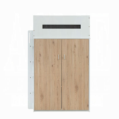 ReForm Creative Home Lilo Twin Bunk/Loft Bed W/Workstation & Wardrobe - White/Oak Free Delivery USA & Canada