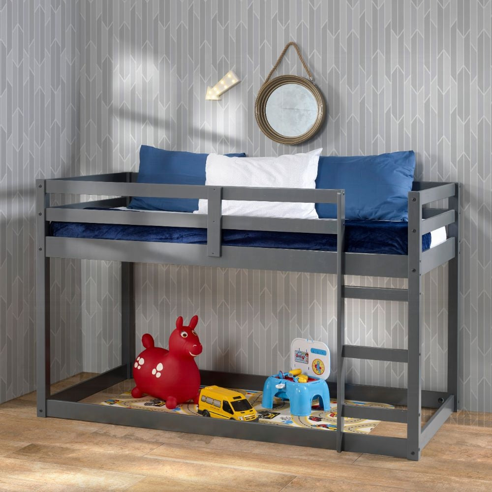 ReForm Creative Home Barney Twin Bunk Loft Bed - Grey Free Delivery USA & Canada