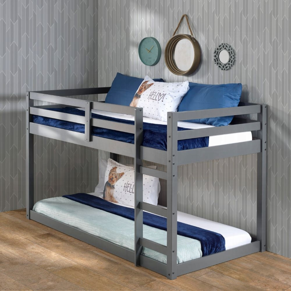 ReForm Creative Home Barney Twin Bunk Loft Bed - Grey Free Delivery USA & Canada
