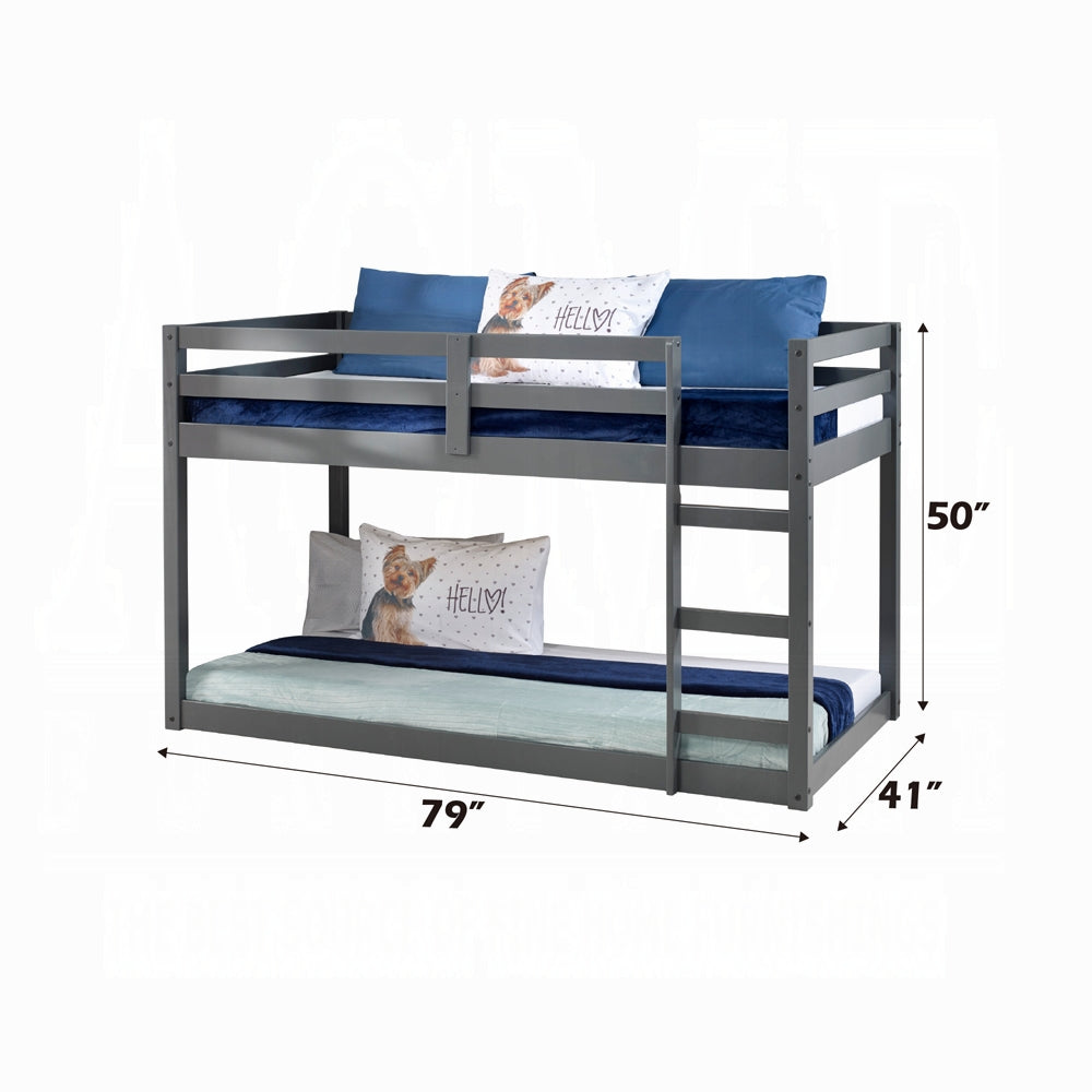 ReForm Creative Home Barney Twin Bunk Loft Bed - Grey Free Delivery USA & Canada