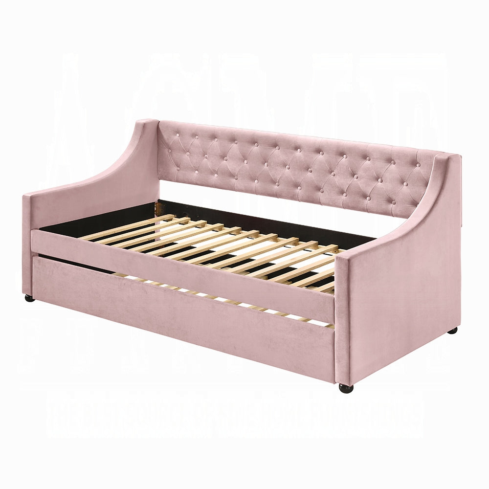 Hague Tufted Daybed w/Trundle - Pink