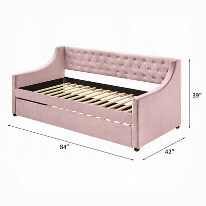 ReForm Creative Home Hague Tufted Daybed w/Trundle - Pink Free Delivery USA & Canada